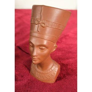Queen Nefertiti Egyptian Earthenware Terra Cotta Bust Figurine CT320